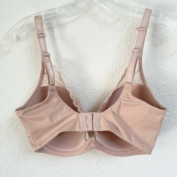 Chantelle CA01474 Norah Chic Plunge T-shirt Dusky Pink Bra – 32DDDD - Picture 9 of 11